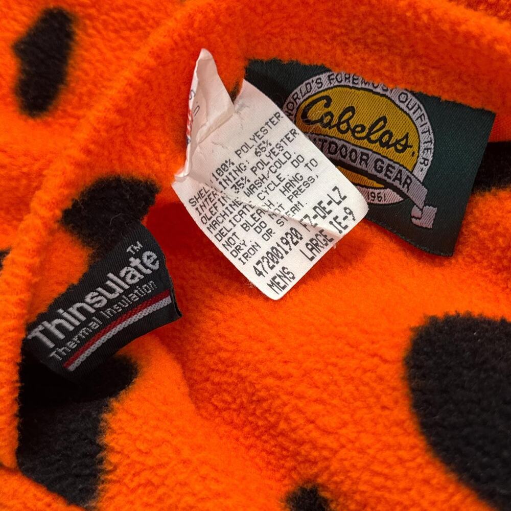 Vintage Cabelas Reversible Hunting Vest Camo Orange Brown Size Large. - Picture 6 of 8